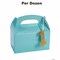 1st Birthday Light Blue Birthday Favor Boxes with Tag - 12 Pc.